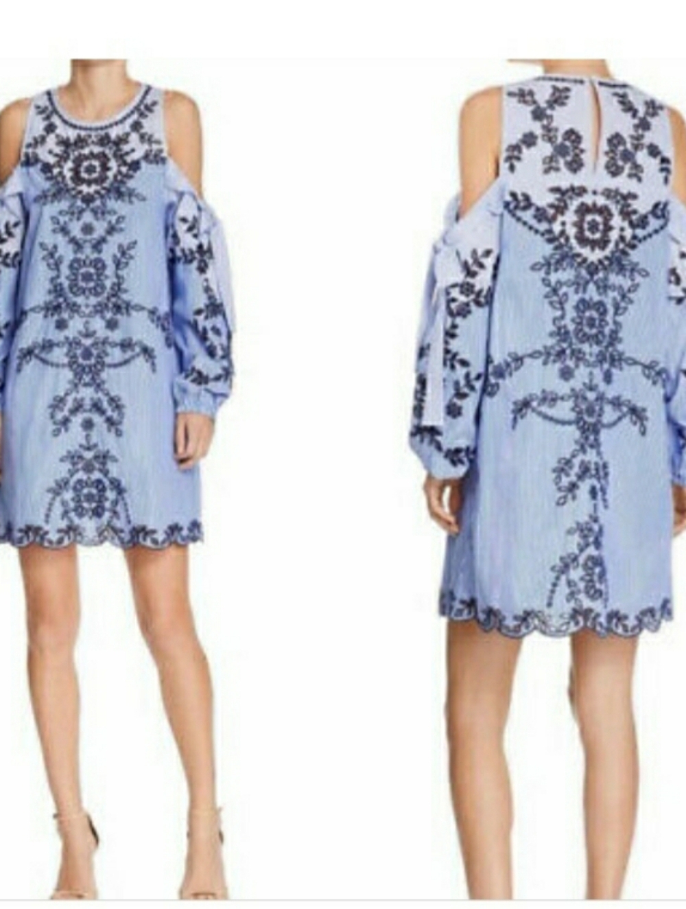 PARKER Newton Embroidered Cutwork Summer Dress Sm